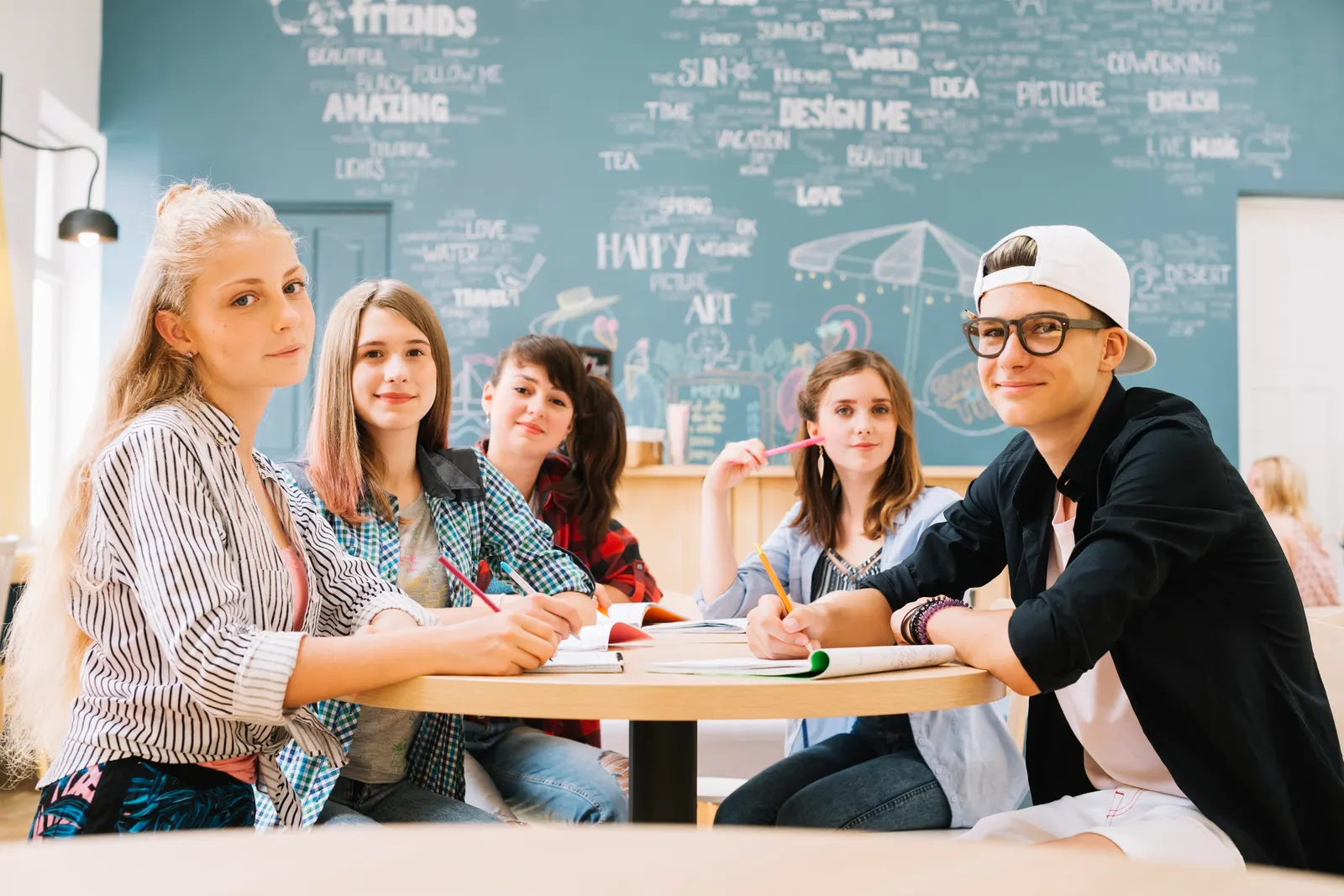 Students in class